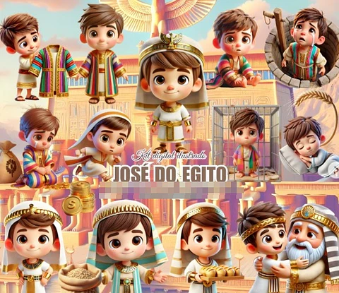 Kit Digital José do Egito em Png 