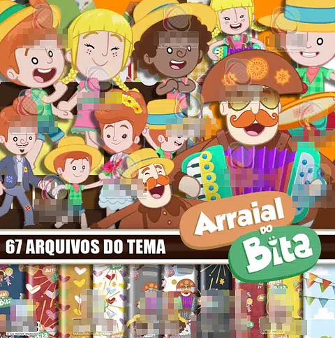 Kit Digital Arraial do Bita em Png 