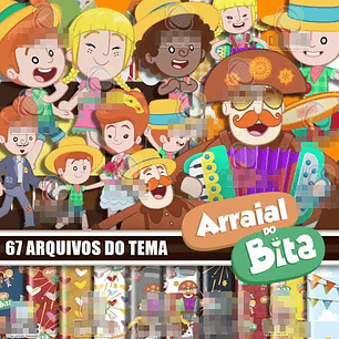 Kit Digital Arraial do Bita em Png 