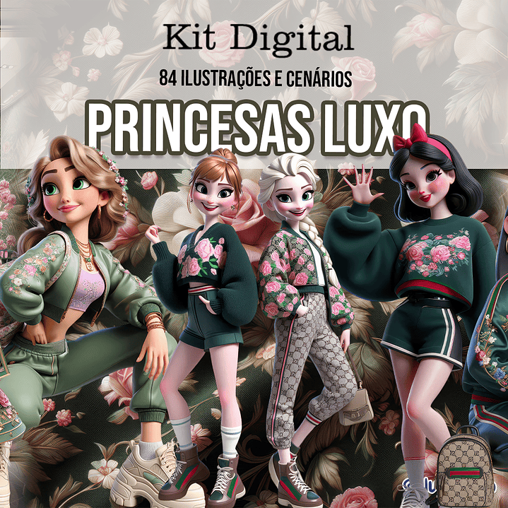 Kit Digital Princesa de Luxo Arquivo em Png   1