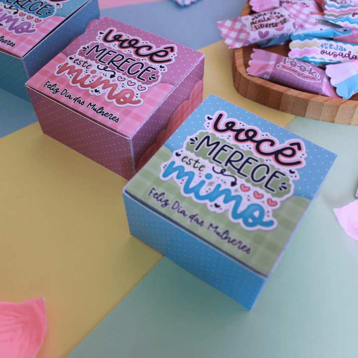 Arquivos Caixinha para mimos ou sabonete Dia da Mulher Kit Digital Pdf e Png 1