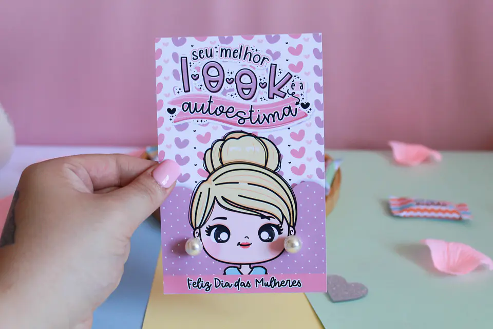 Arquivos Card para brinco Dia da Mulher Kit Digital Pdf e Png 12