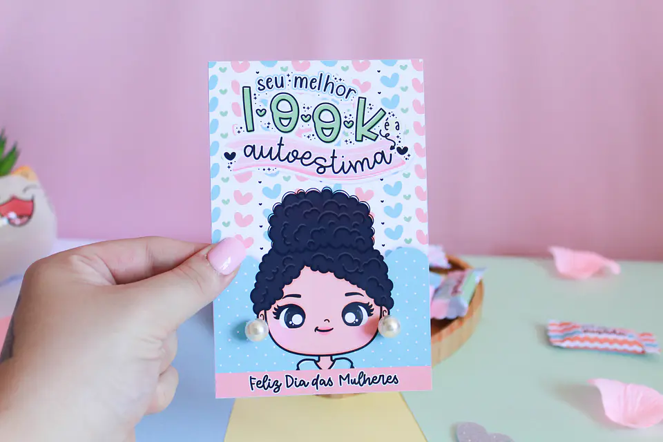 Arquivos Card para brinco Dia da Mulher Kit Digital Pdf e Png 13