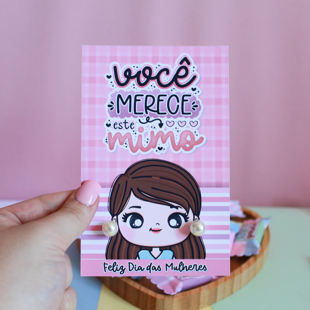 Arquivos Card para brinco Dia da Mulher Kit Digital Pdf e Png 14
