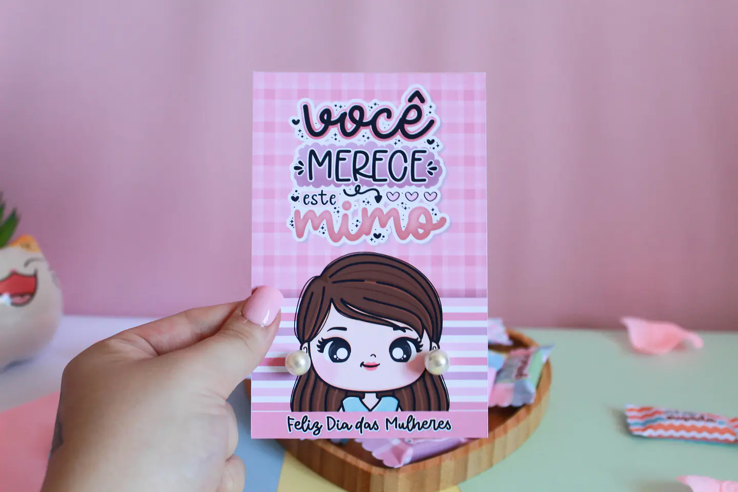 Arquivos Card para brinco Dia da Mulher Kit Digital Pdf e Png 14