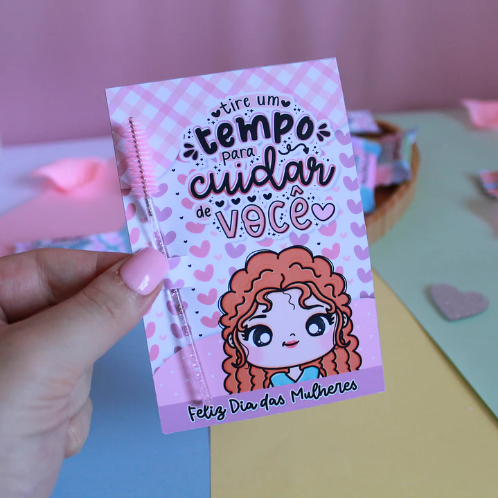 Arquivos Card para escovinha de cílios Dia da Mulher Kit Digital Pdf e Png 1