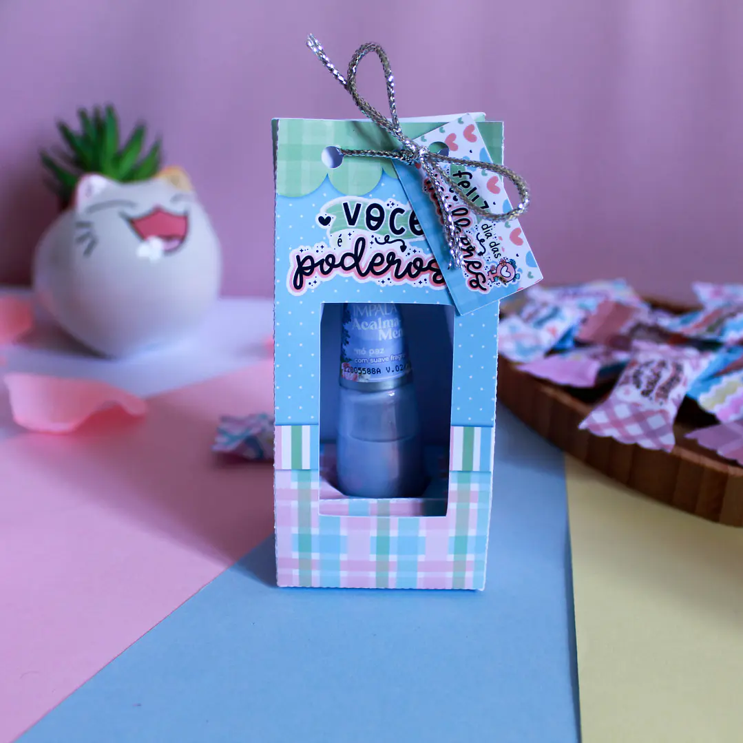 Arquivos Caixinha para esmalte Dia da Mulher Kit Digital Pdf e Png 2