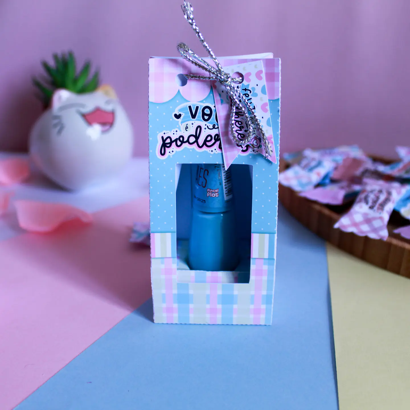 Arquivos Caixinha para esmalte Dia da Mulher Kit Digital Pdf e Png 3