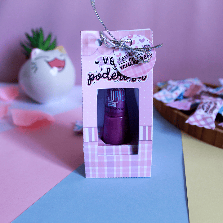 Arquivos Caixinha para esmalte Dia da Mulher Kit Digital Pdf e Png 4