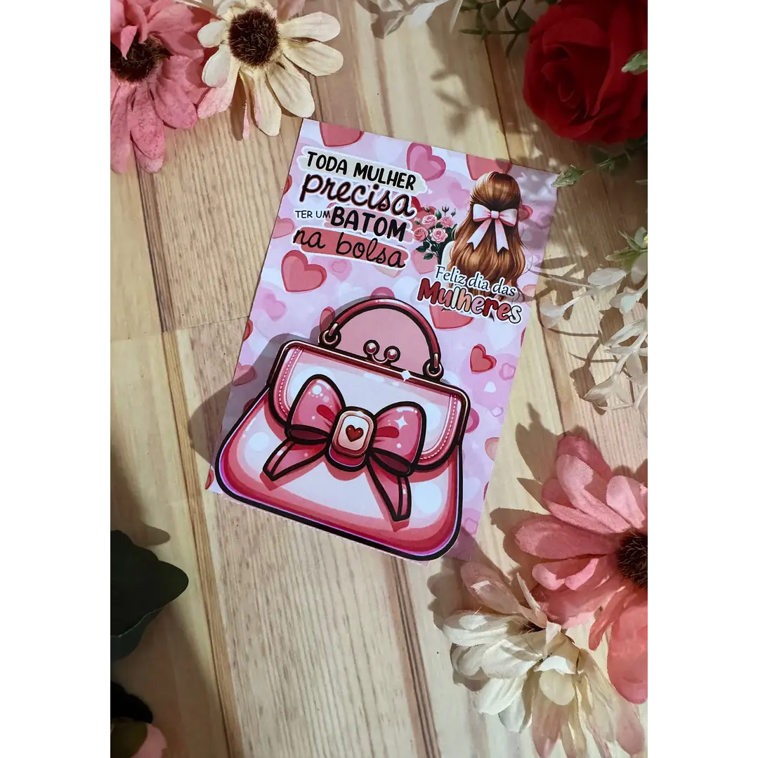 Arquivo Card Bolsinha Dia da Mulher Kit Digital em Studio Pdf e Png 2