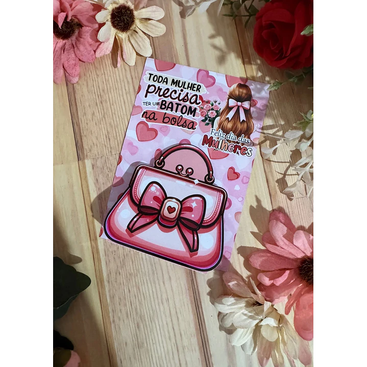 Arquivo Card Bolsinha Dia da Mulher Kit Digital em Studio Pdf e Png 2