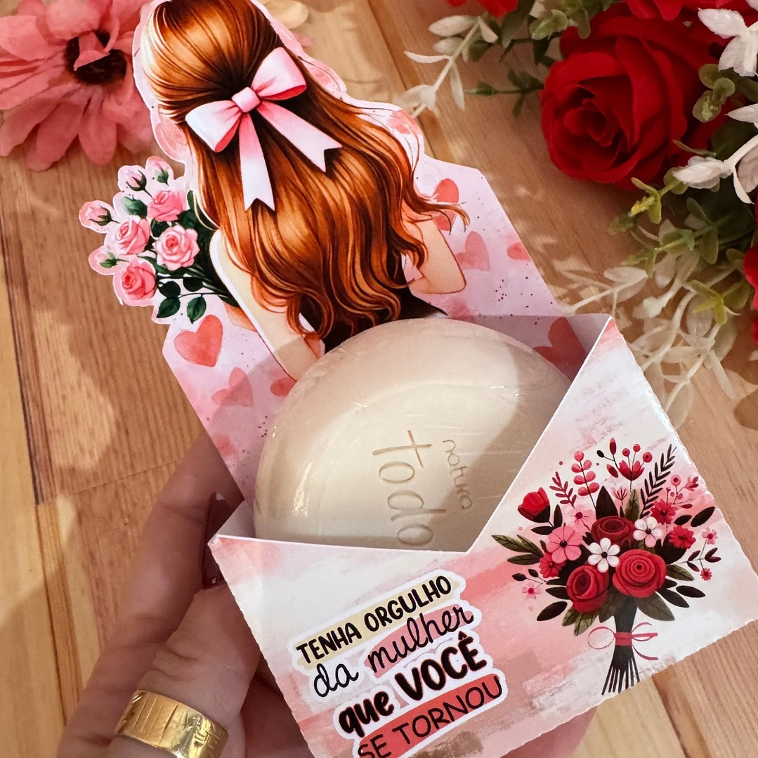 Arquivo Caixa de Sabonete Dia da Mulher Kit Digital em Studio Pdf e Png 4