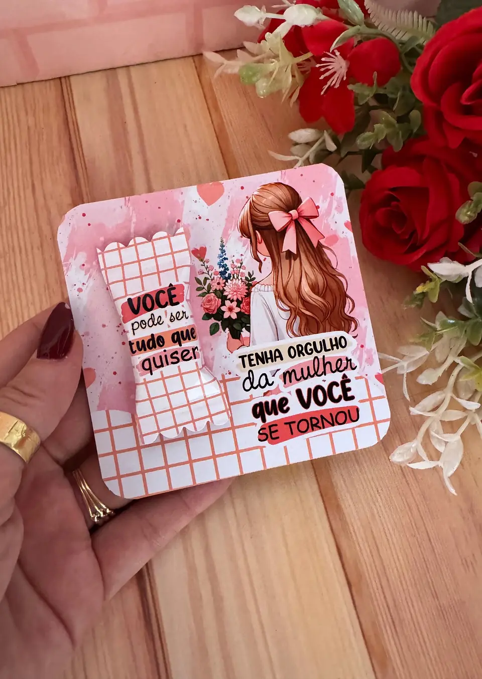 Arquivo Card Adesivos Manteiga Bala Xuxinha Máscara Dia da Mulher Kit Digital em Studio Pdf e Png 1