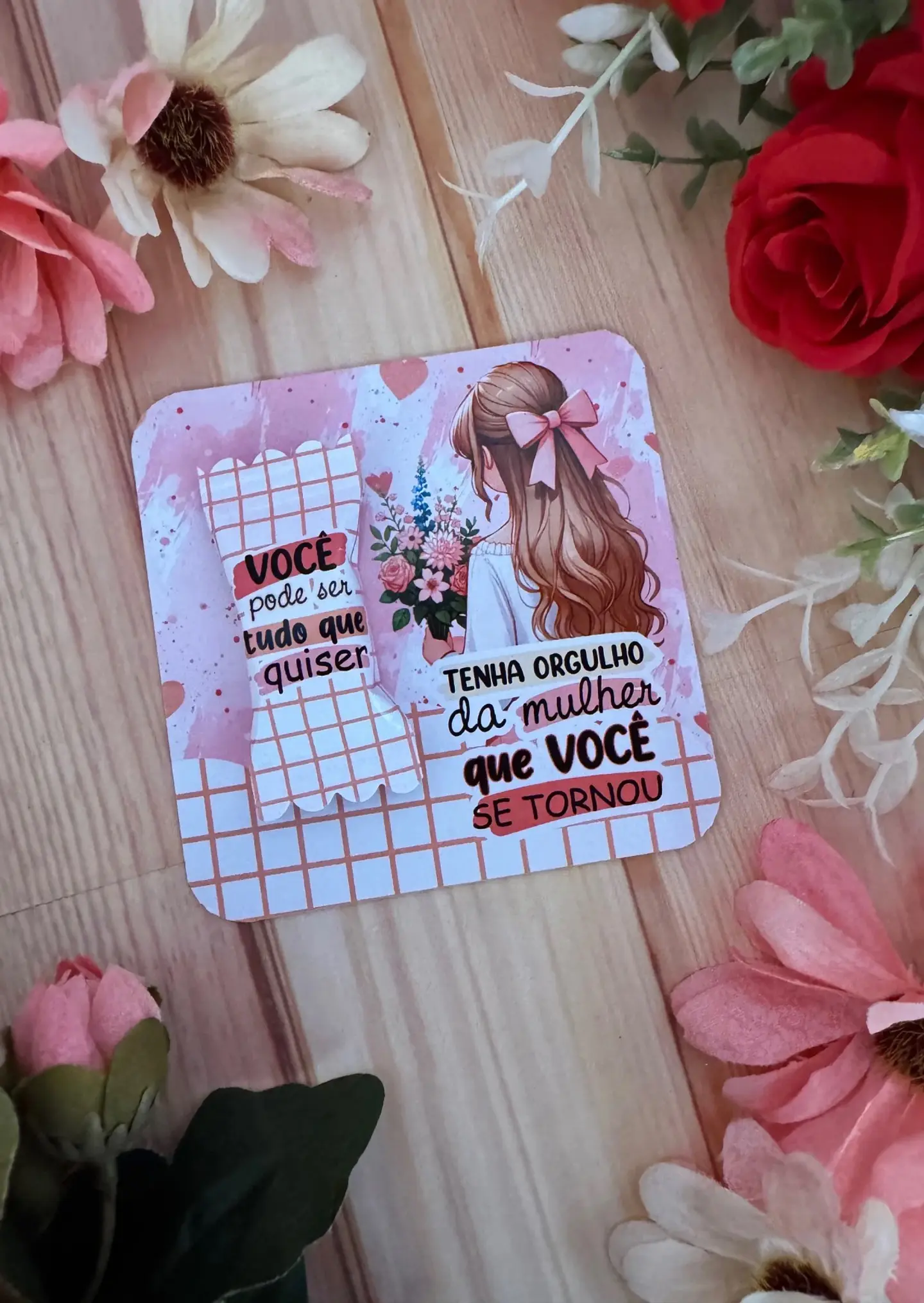 Arquivo Card Adesivos Manteiga Bala Xuxinha Máscara Dia da Mulher Kit Digital em Studio Pdf e Png 2
