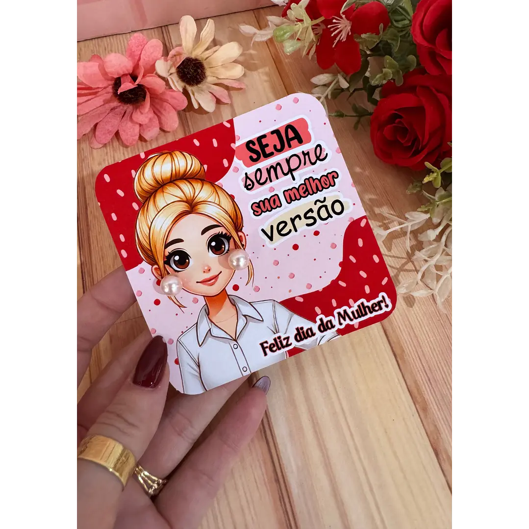 Arquivo Card Adesivos Manteiga Bala Xuxinha Máscara Dia da Mulher Kit Digital em Studio Pdf e Png 7