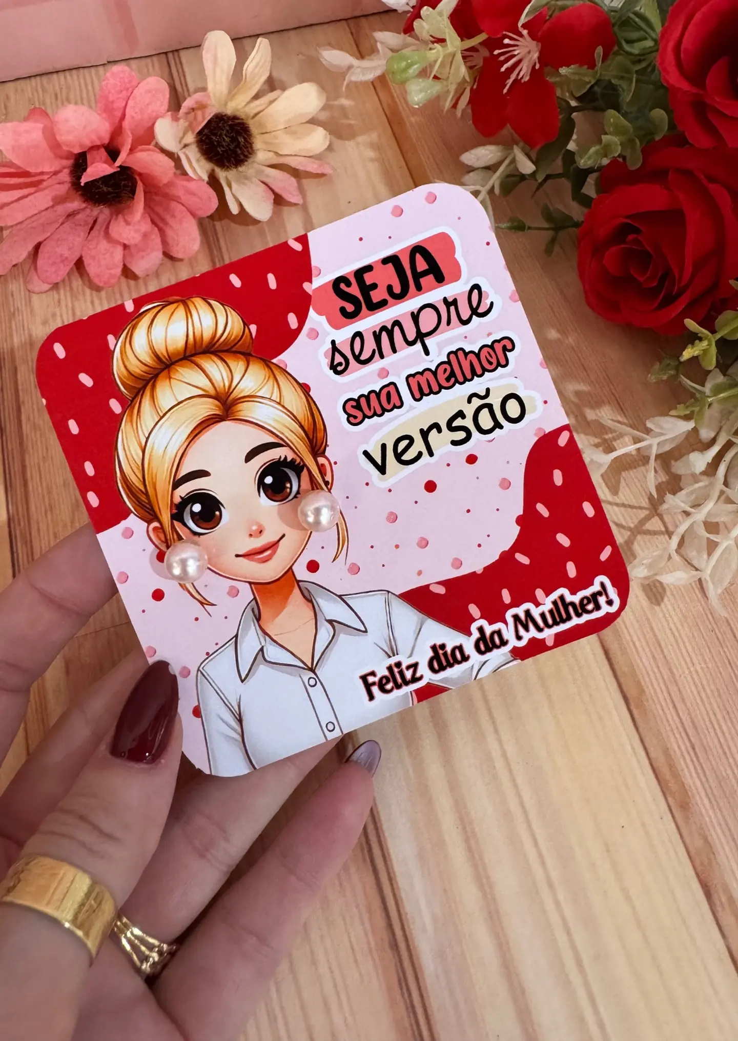 Arquivo Card Adesivos Manteiga Bala Xuxinha Máscara Dia da Mulher Kit Digital em Studio Pdf e Png 7