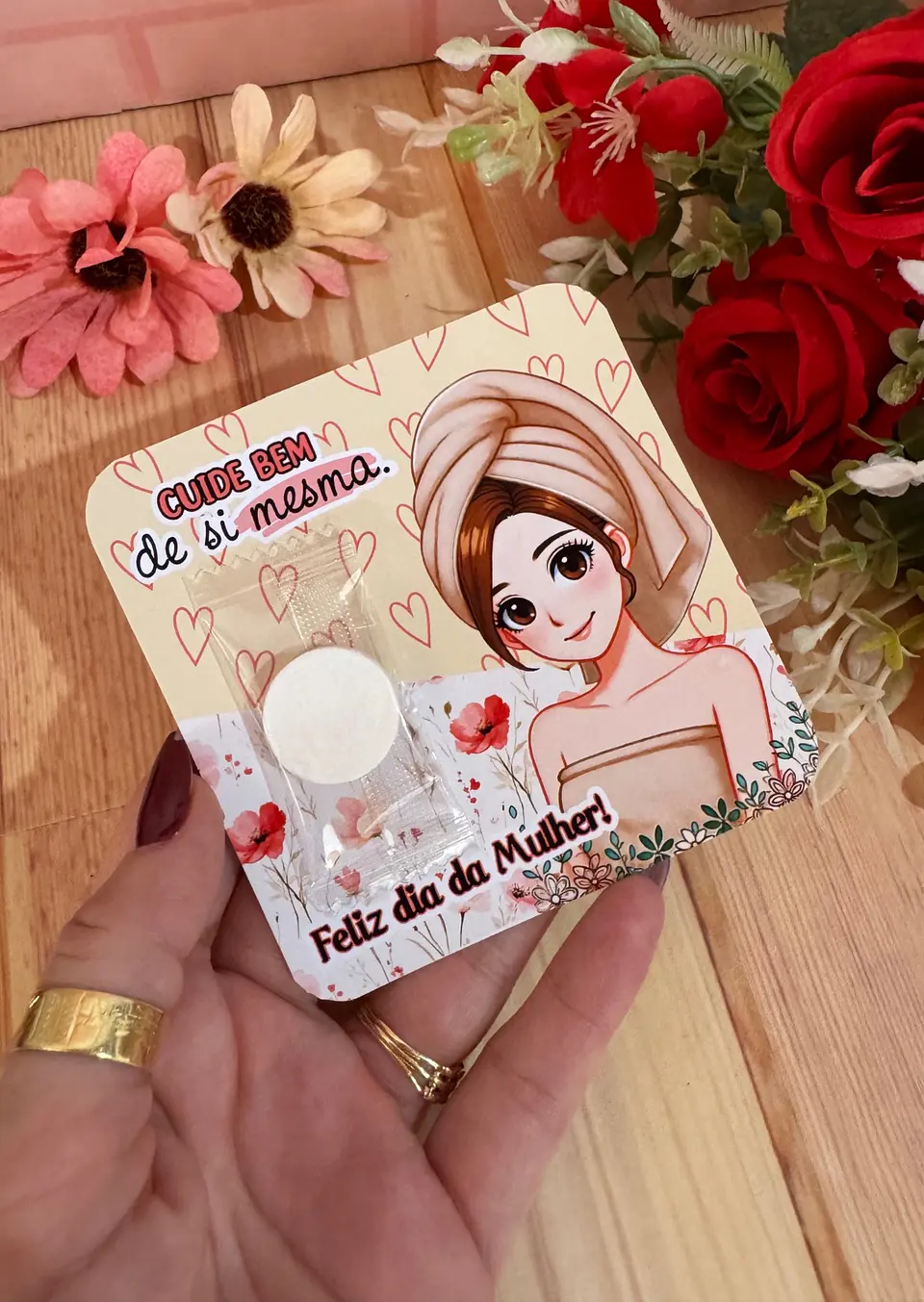 Arquivo Card Adesivos Manteiga Bala Xuxinha Máscara Dia da Mulher Kit Digital em Studio Pdf e Png 8