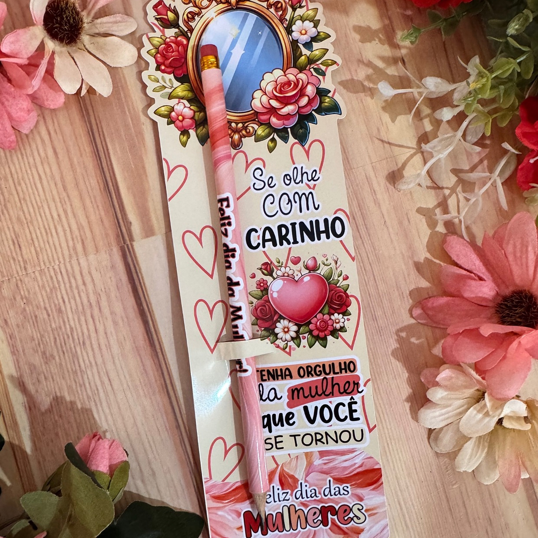 Arquivo Card Lápis Dia da Mulher Kit Digital em Studio Pdf e Png 2