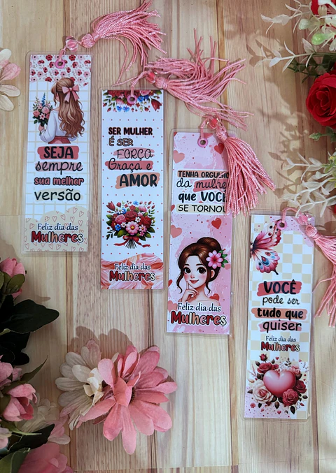 Arquivo Marca Pagina Dia da Mulher Kit Digital em Studio Pdf e Png