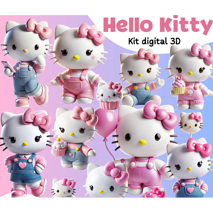 Kit Digital Hello Kitty em Png 1