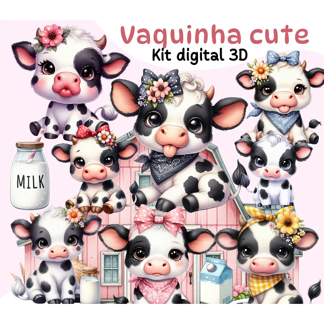 Kit Digital Vaquinha em Png  1