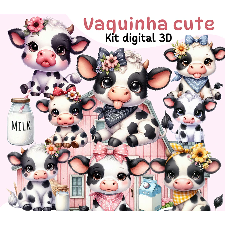 Kit Digital Vaquinha em Png  1