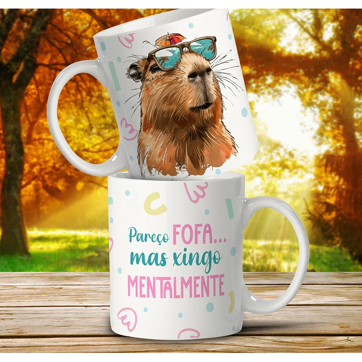 11 Artes para Caneca Capivara debochada Arquivo em Editável 7