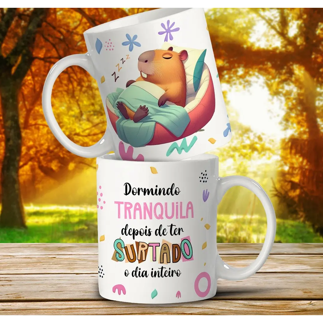 11 Artes para Caneca Capivara debochada Arquivo em Editável 9