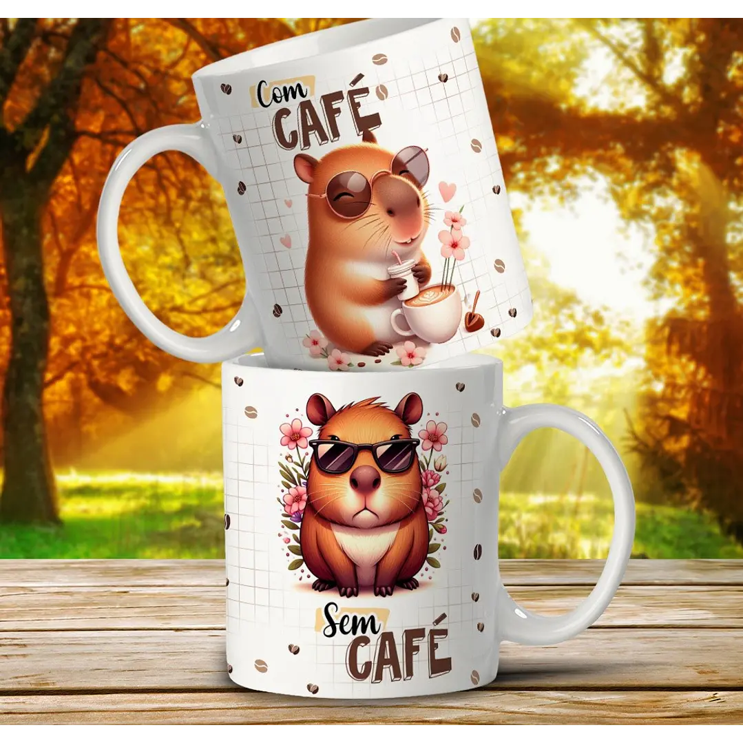 11 Artes para Caneca Capivara debochada Arquivo em Editável 12
