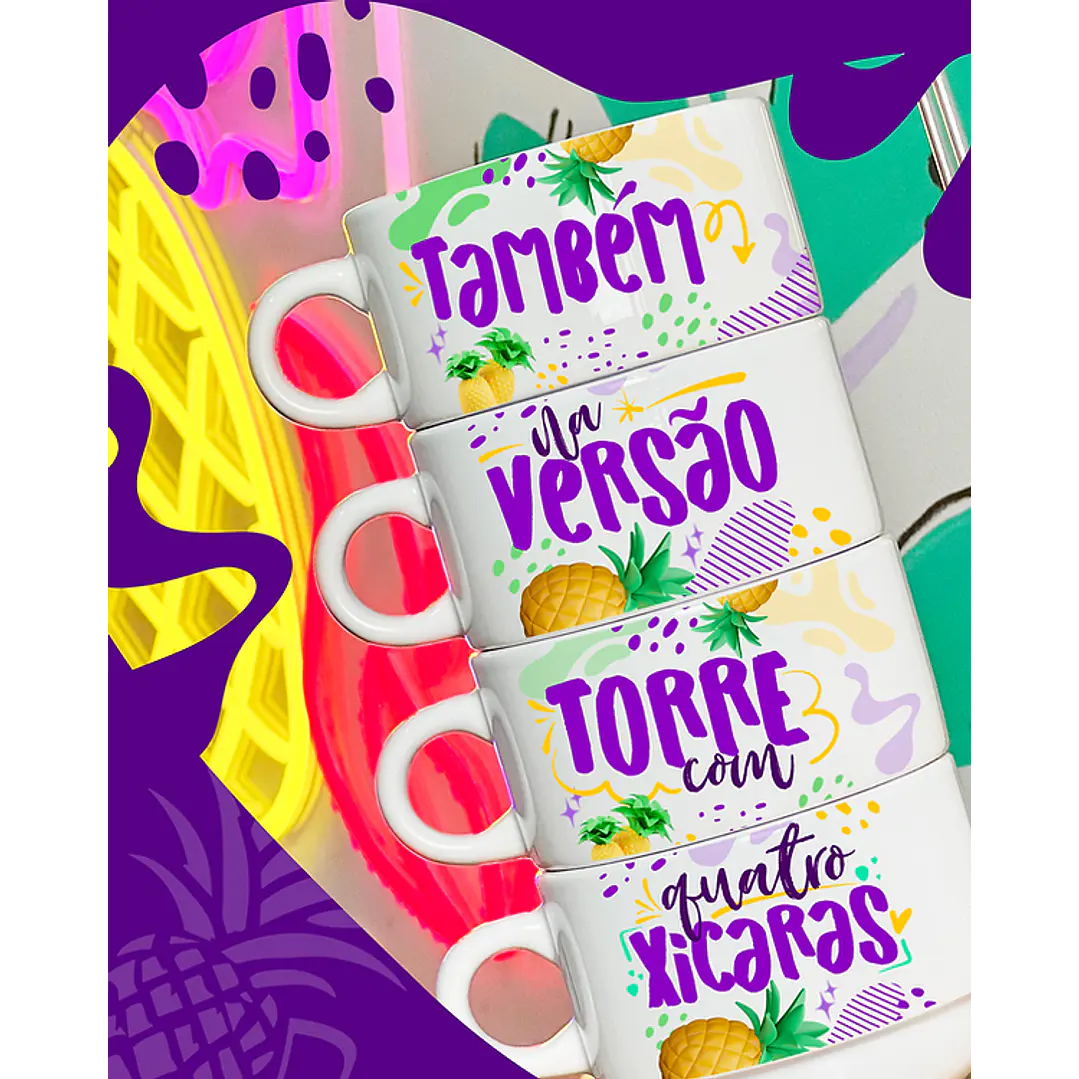 Arquivos Mockups Diversos Para Sublimação Canecas, Garrafas, Squeeze, Torre de Xicaras, Copo Chopp em Editável 3