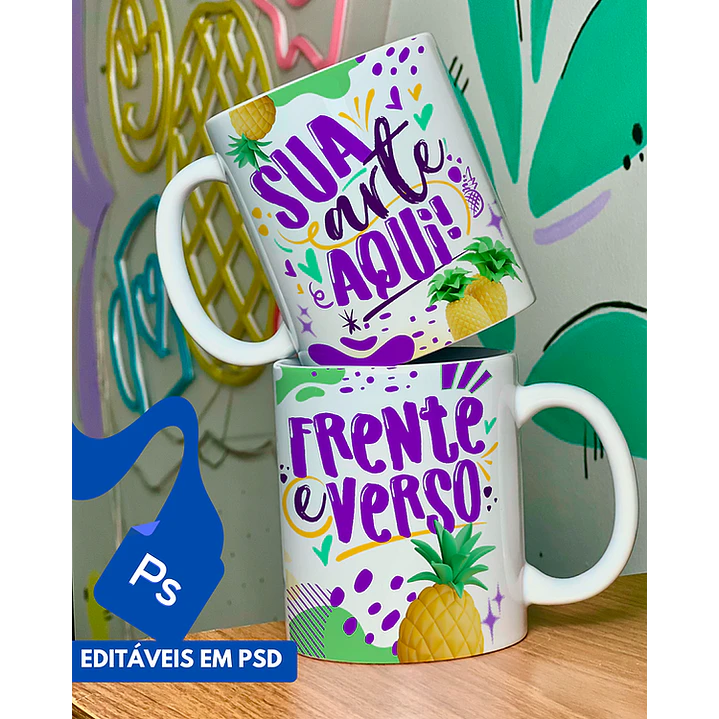 Arquivos Mockups Diversos Para Sublimação Canecas, Garrafas, Squeeze, Torre de Xicaras, Copo Chopp em Editável 4