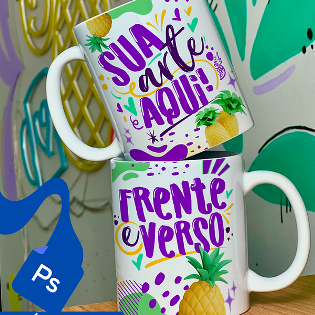 Arquivos Mockups Diversos Para Sublimação Canecas, Garrafas, Squeeze, Torre de Xicaras, Copo Chopp em Editável 4