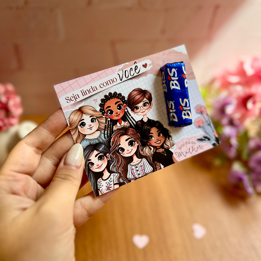 Arquivo de Corte Card Versatil Dia da Mulher Kit Digital em Pdf e Png 1