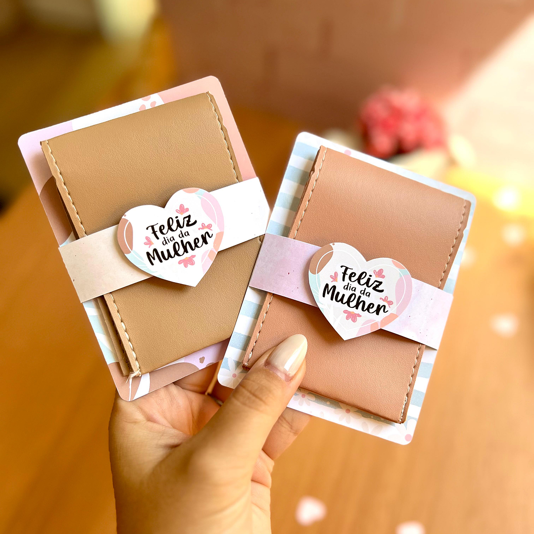 Arquivo de Corte Porta Carteira Dia da Mulher Kit Digital em Pdf e Png 1
