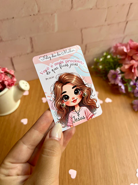 Arquivo de Corte Card Brinco Dia da Mulher Kit Digital em Pdf e Png