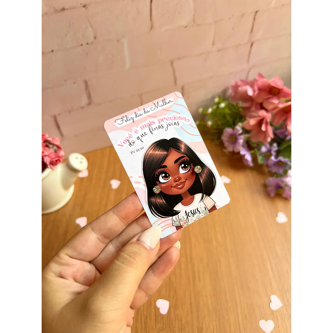 Arquivo de Corte Card Brinco Dia da Mulher Kit Digital em Pdf e Png 2