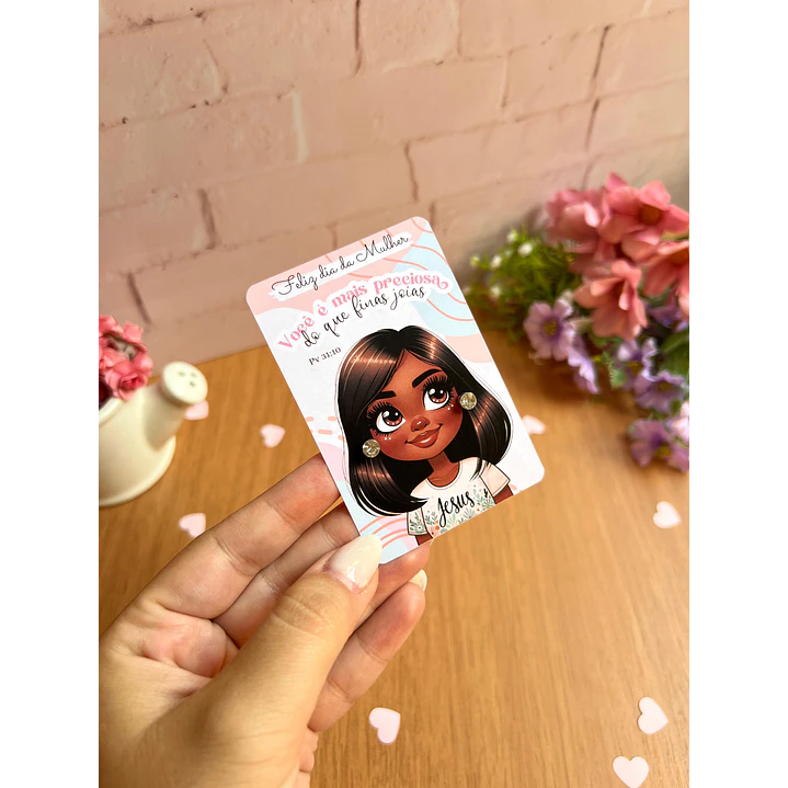 Arquivo de Corte Card Brinco Dia da Mulher Kit Digital em Pdf e Png 2