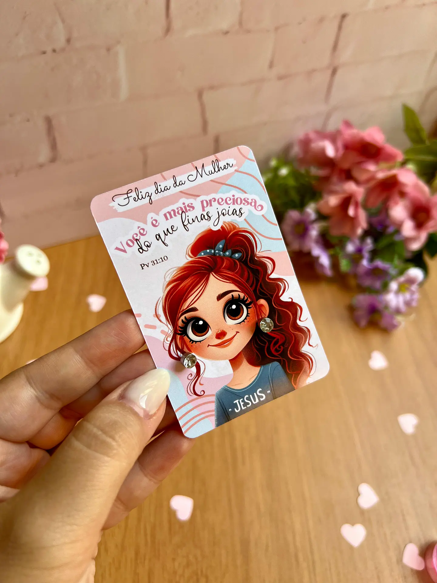 Arquivo de Corte Card Brinco Dia da Mulher Kit Digital em Pdf e Png 3