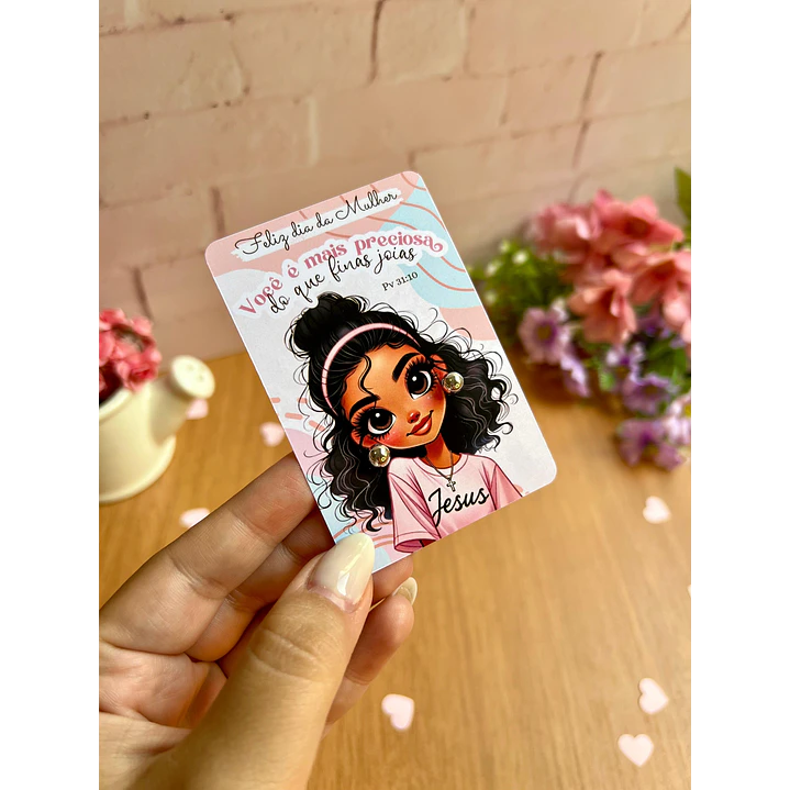 Arquivo de Corte Card Brinco Dia da Mulher Kit Digital em Pdf e Png 4