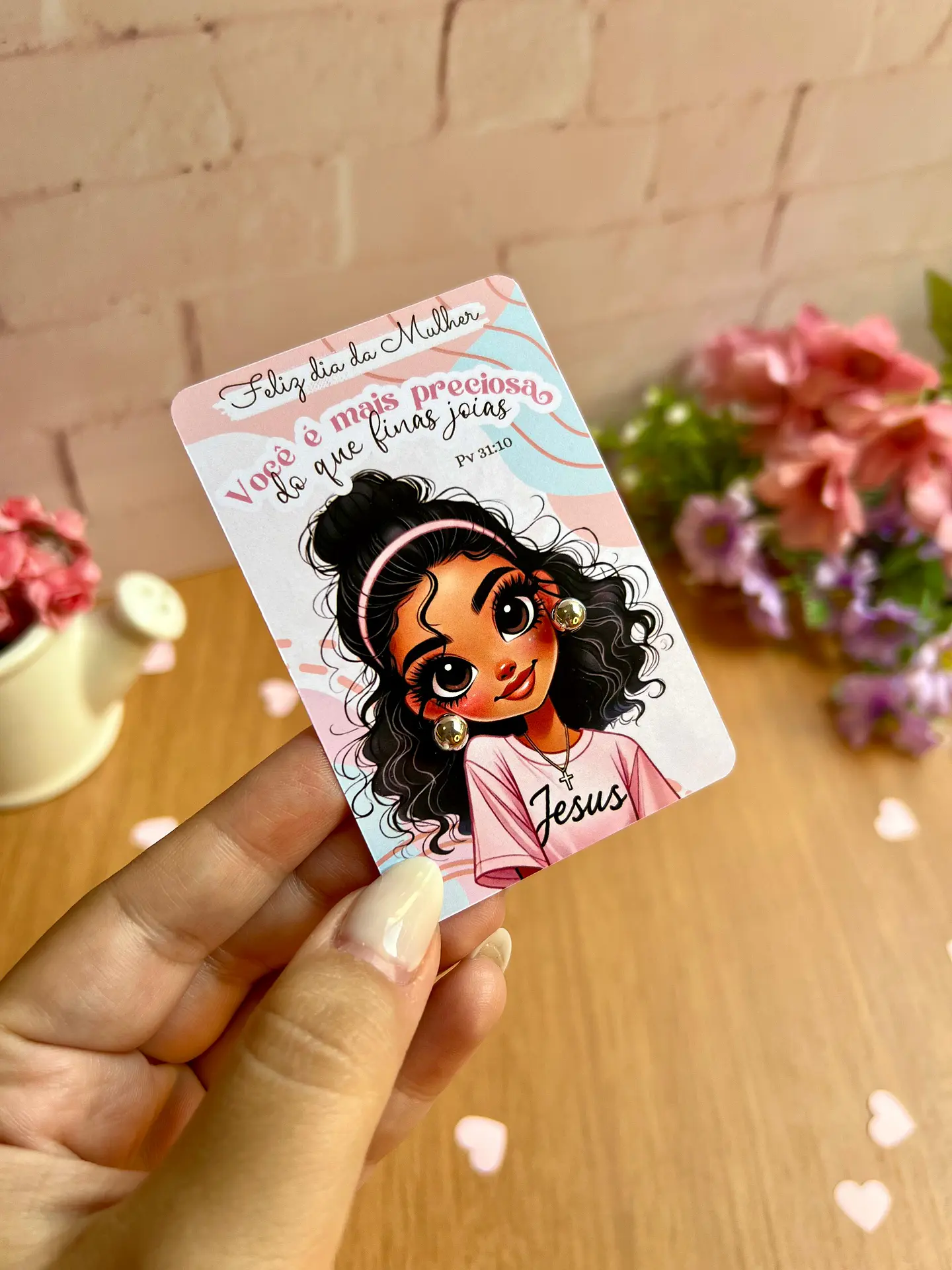 Arquivo de Corte Card Brinco Dia da Mulher Kit Digital em Pdf e Png 4