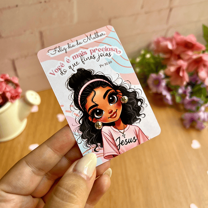 Arquivo de Corte Card Brinco Dia da Mulher Kit Digital em Pdf e Png 4