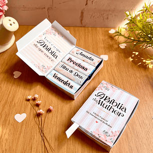 Arquivo de Corte Caixinha Bíblia - 4 Bis Dia da Mulher Kit Digital em Pdf e Png