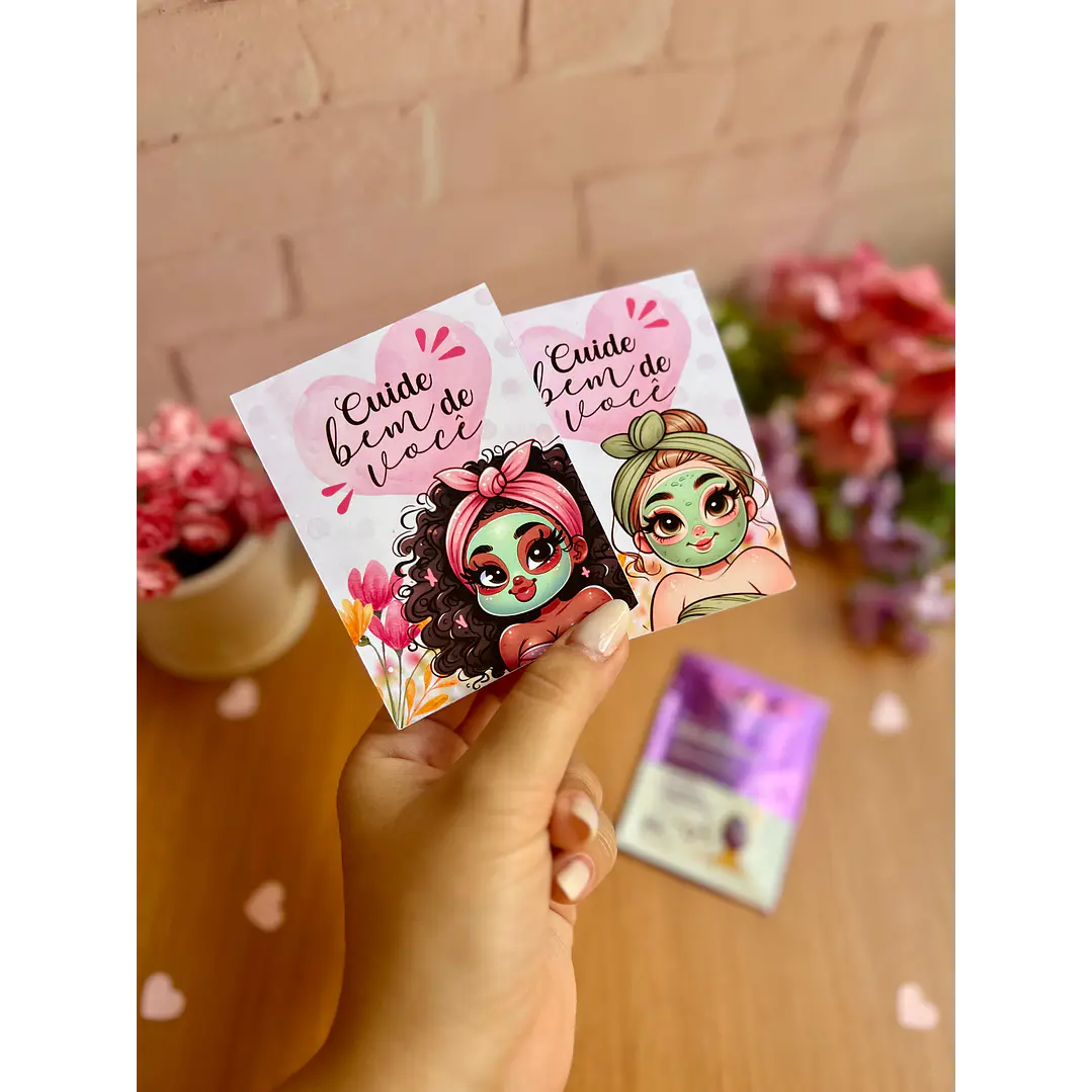 Arquivo de Corte Porta Mascara Facial Dia da Mulher Kit Digital em Pdf e Png 1