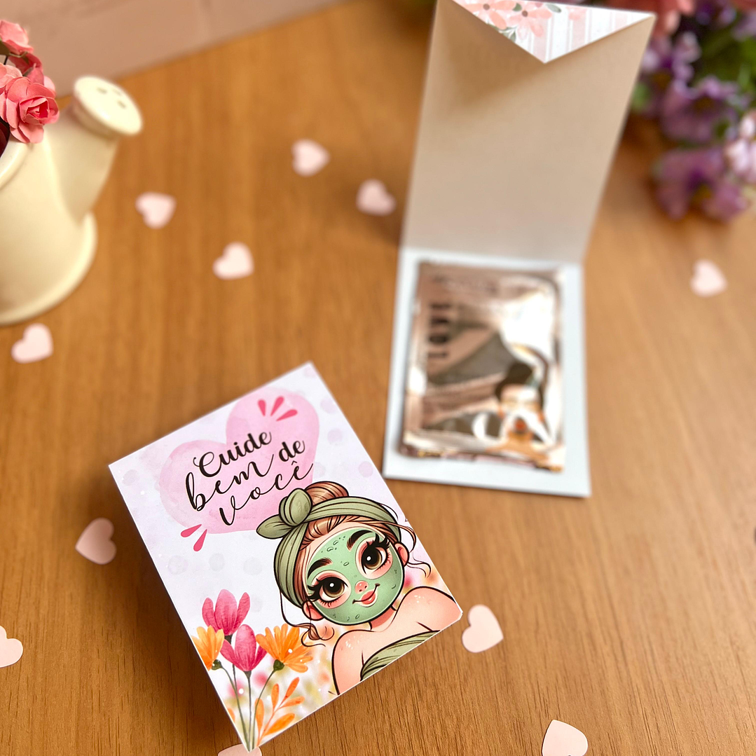 Arquivo de Corte Porta Mascara Facial Dia da Mulher Kit Digital em Pdf e Png 4