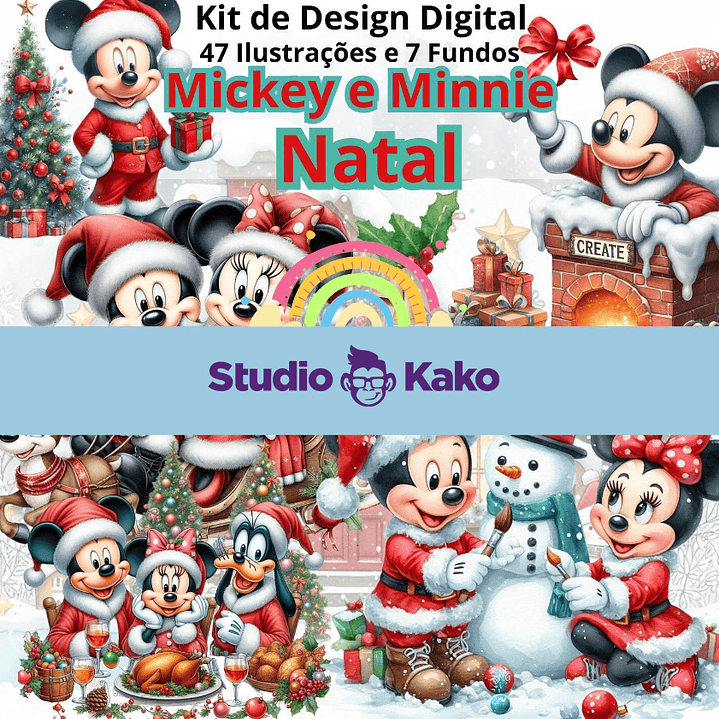 Kit Digital Turma do Mickey Natal  Png  1