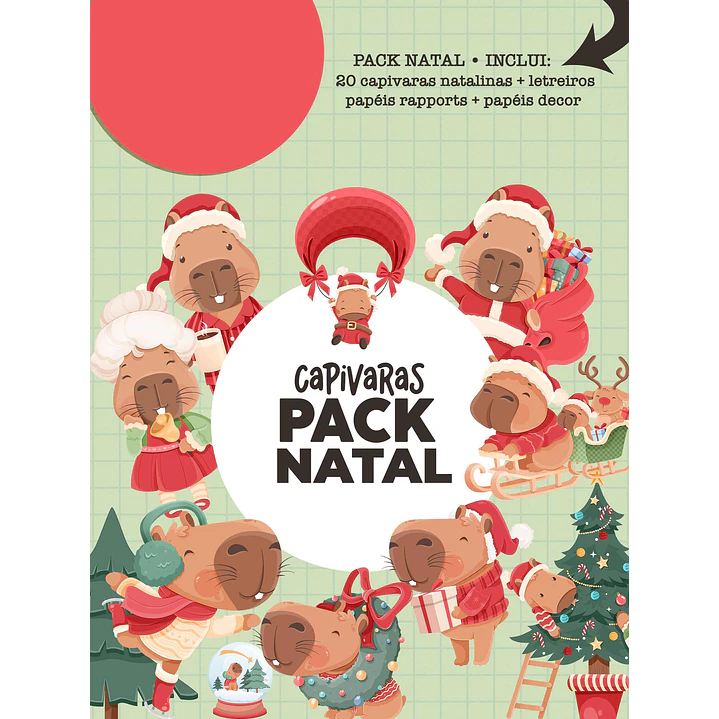 Kit Digital Capivara Natal Png  1