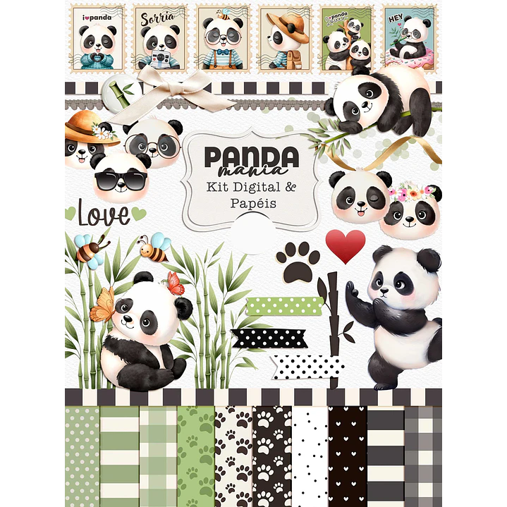Kit Digital Panda Mania Png  1
