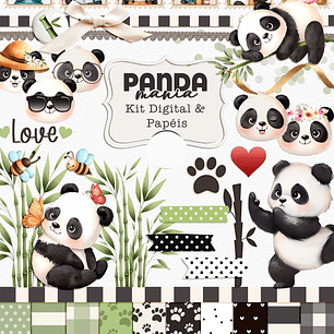 Kit Digital Panda Mania Png 