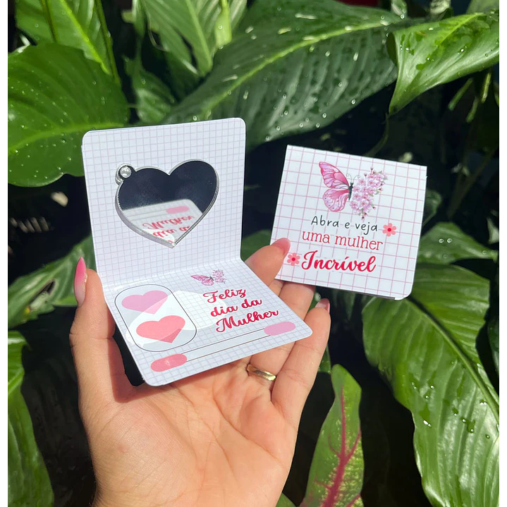 Arquivo de Corte Card Espelho Dia da Mulher Kit Digital em Pdf e Png 1