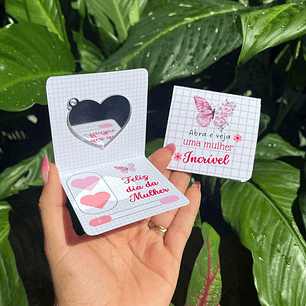 Arquivo de Corte Card Espelho Dia da Mulher Kit Digital em Pdf e Png